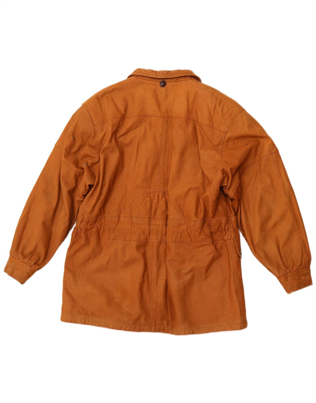 Damska kurtka skórzana VINTAGE UK 6, duża brązowa skóra