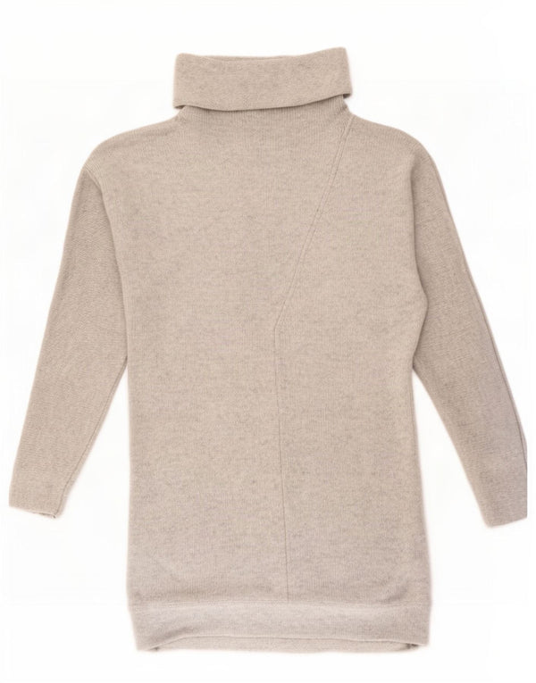 Damski sweter oversize Reiss z golfem UK 6 XS, szara wełna
