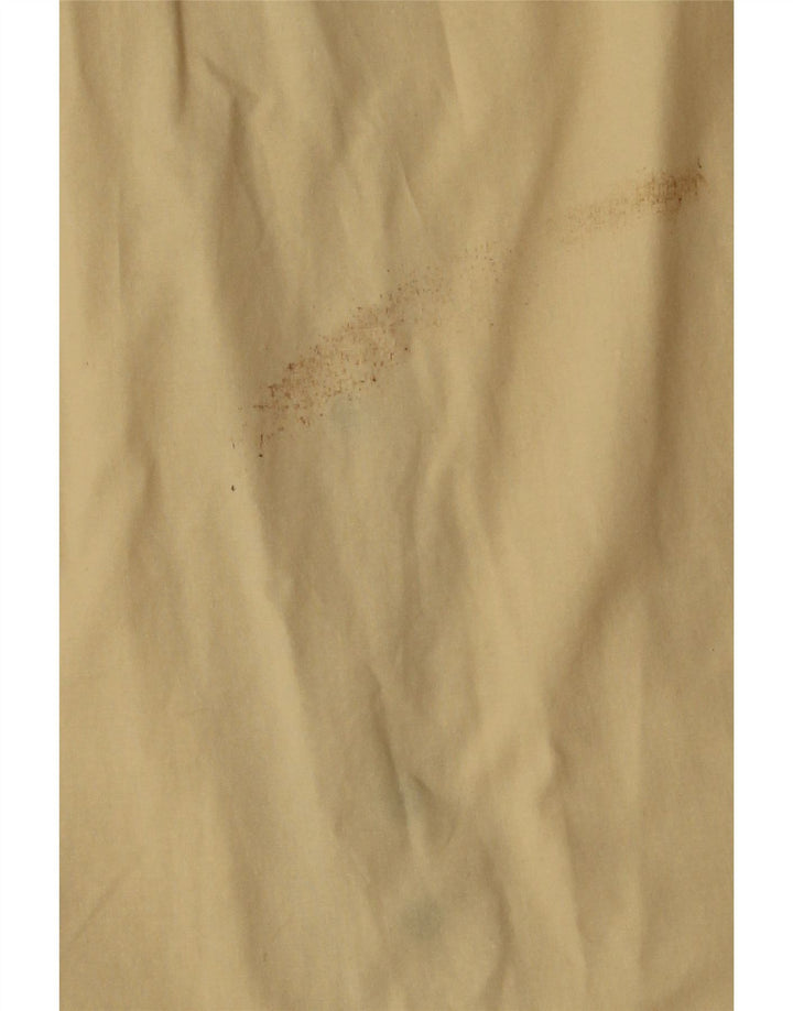 Koszula męska z krótkim rękawem WRANGLER 2XL, beżowa, bawełniana