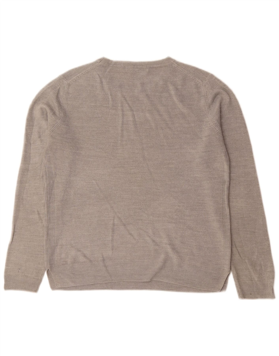Marks & Spencer Damski sweter z okrągłym dekoltem UK 14, duży, szary, akrylowy