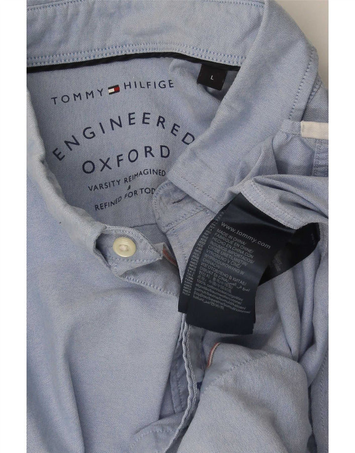 Koszula męska Tommy Hilfiger, duża, niebieska, bawełniana