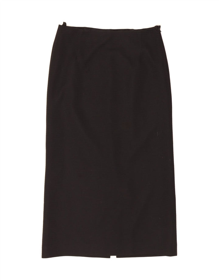 VINTAGE Womens Maxi Skirt W34 Large Black Polyester Vintage Vintage and Second-Hand Vintage from Messina Hembry 