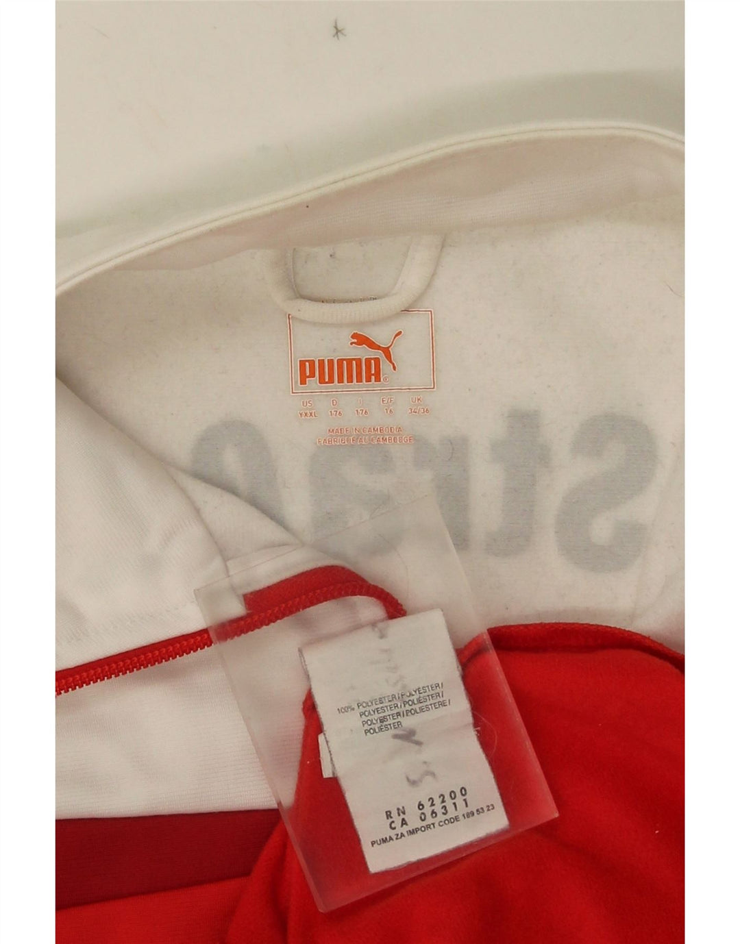 Chłopięca kurtka dresowa Puma z grafiką, 15-16 lat, w kolorze czerwonym