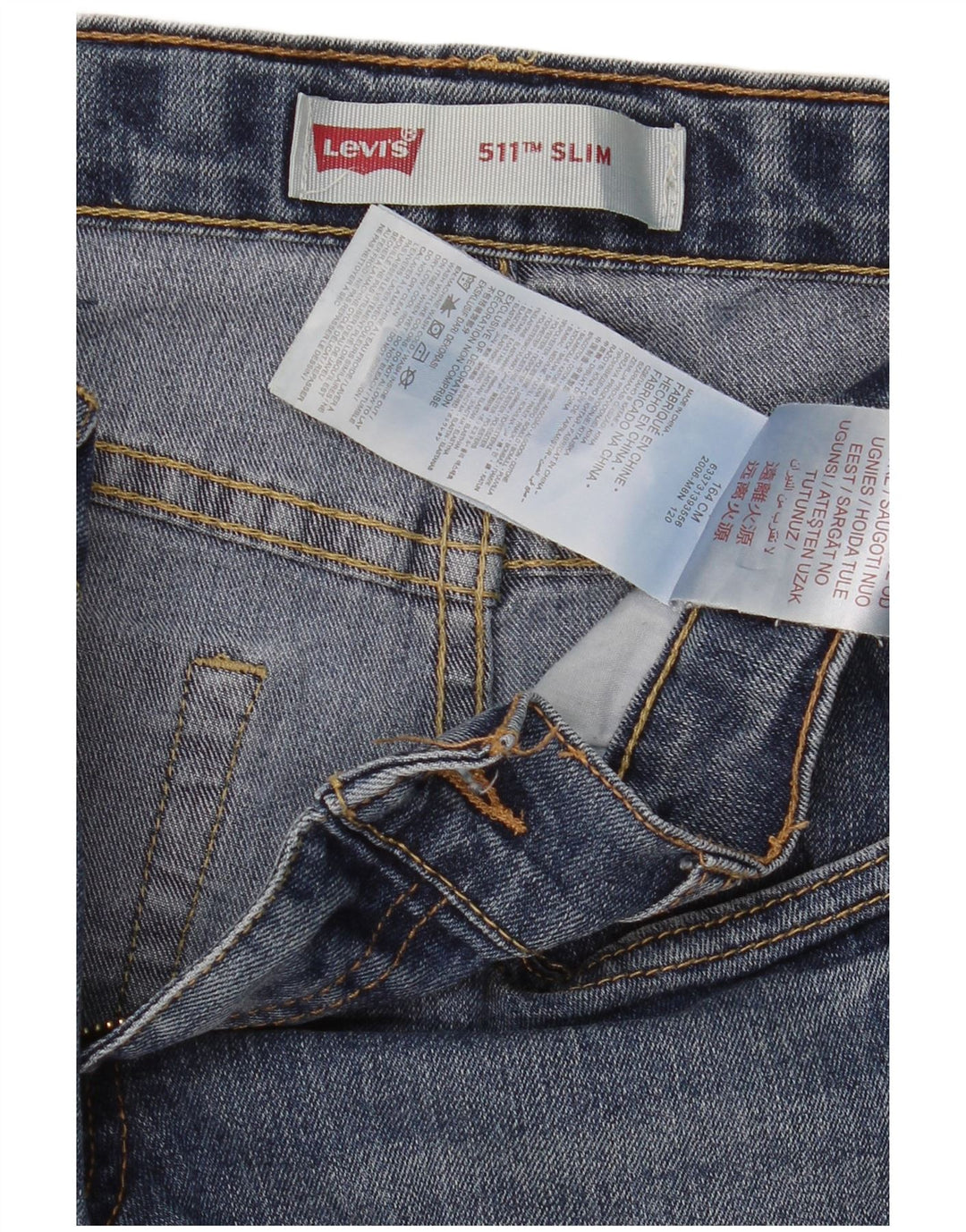 Levi's Boys 511 Slim Jeans 13-14 lat W28 L29 Niebieska bawełna