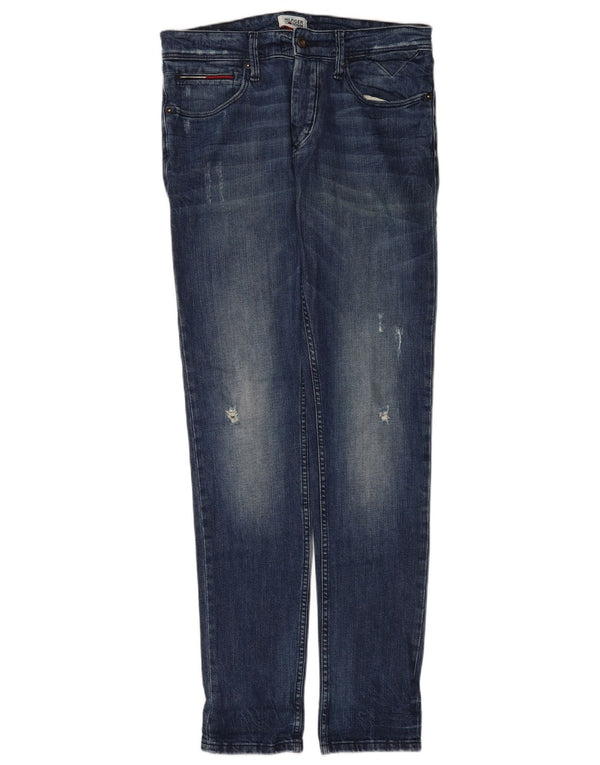 Męskie jeansy Tommy Hilfiger Denizen Distressed Slim Fit W30 L34 Niebieskie