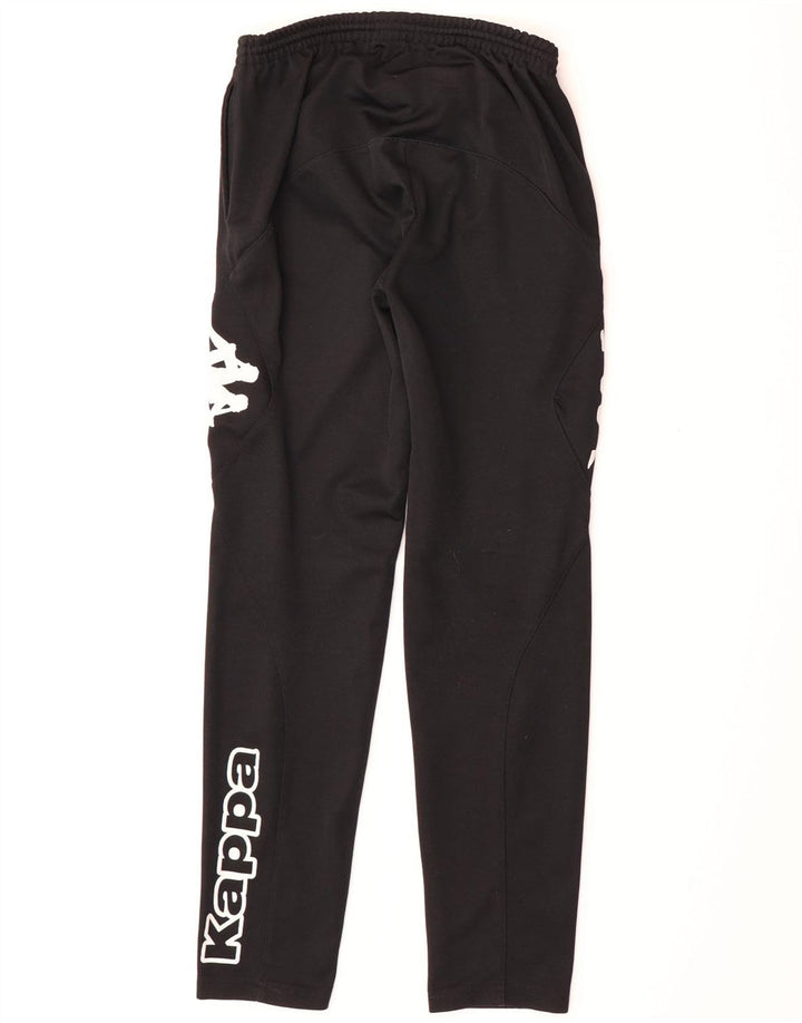 KAPPA Girls Graphic Tracksuit Trousers 11-12 Years  Black Polyester Vintage Kappa and Second-Hand Kappa from Messina Hembry 