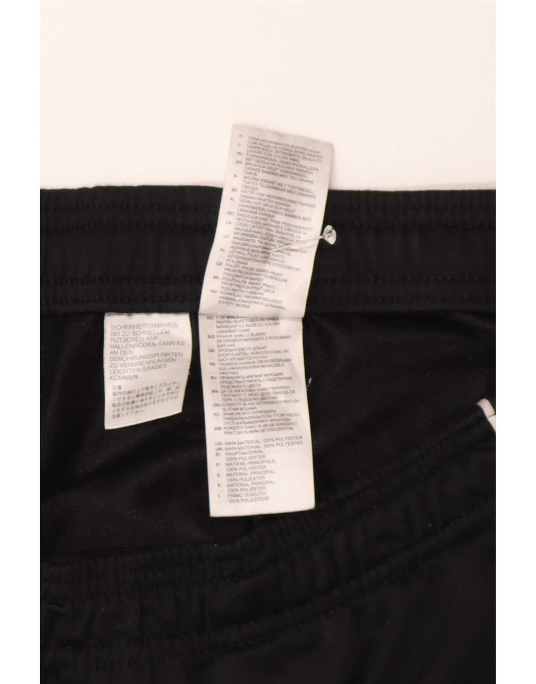 Damskie spodnie dresowe Adidas UK 14, duże, czarne, poliestrowe