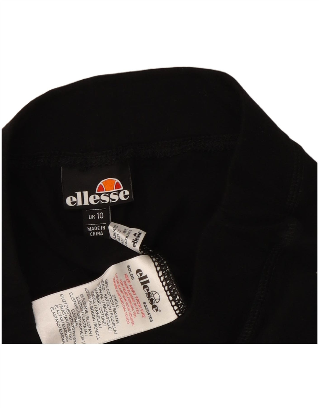 Damskie legginsy Ellesse Graphic UK 10 Small, czarne, bawełniane