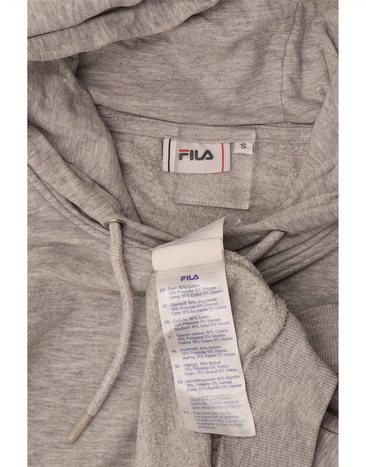 FILA Męski sweter z kapturem, mały, szary, bawełniany
