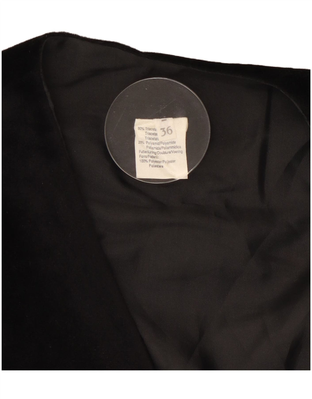 Damska otwarta bolerko VINTAGE IT 36 XS, czarny triacetat