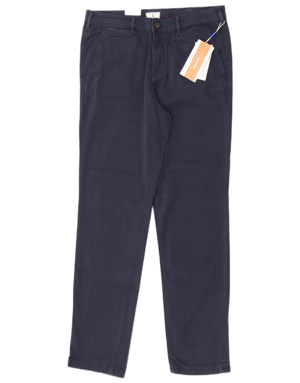 Męskie proste spodnie chino Jack & Jones W31 L32 Granatowa bawełna