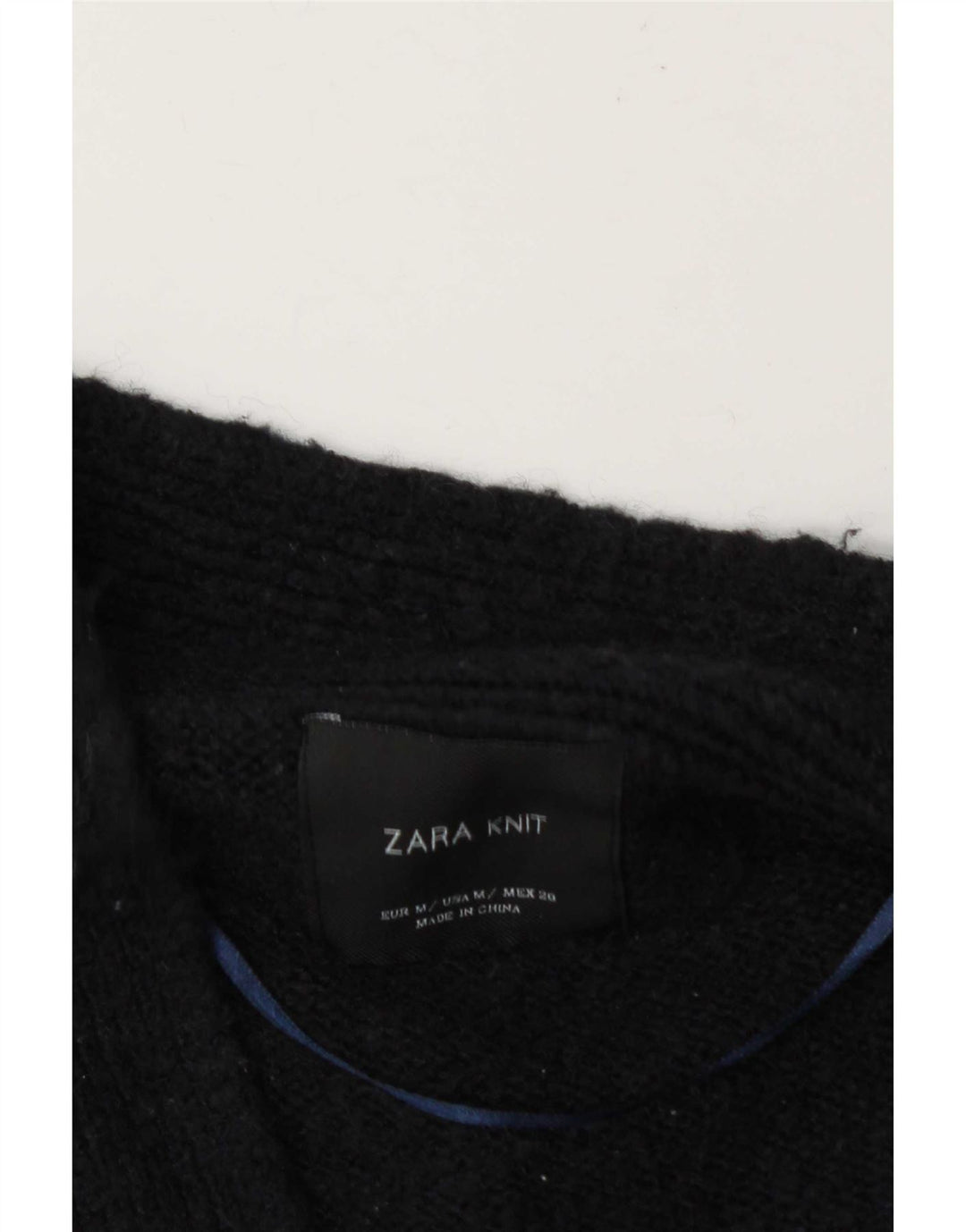 Sweter damski Zara z otwartym kardiganem UK 14, średni granatowy