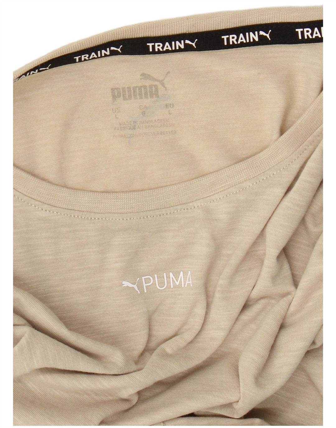 T-shirt męski Puma Top, duży, beżowy, nakrapiany