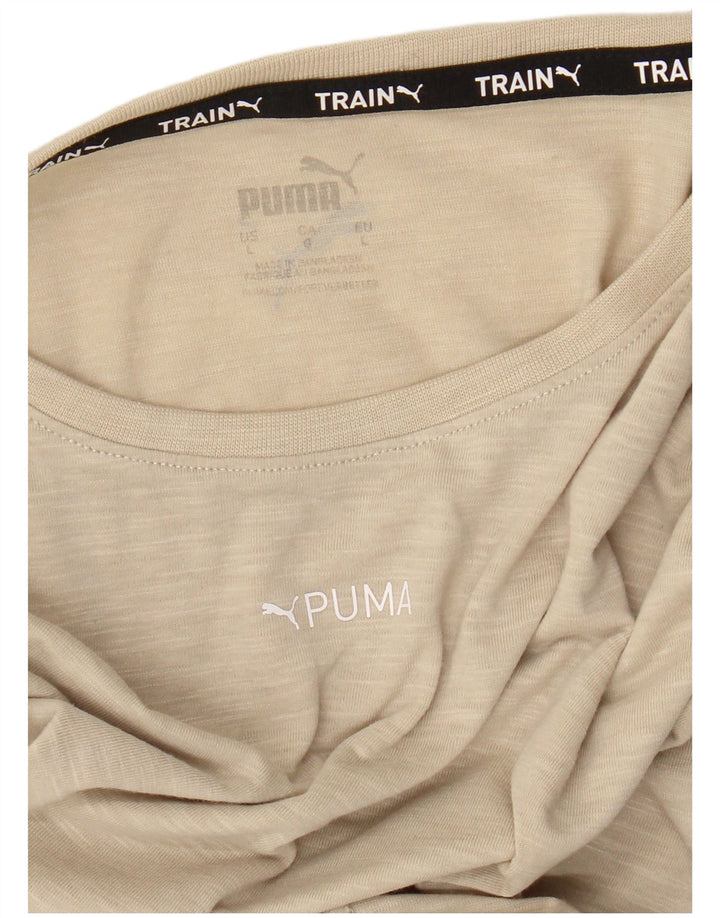 T-shirt męski Puma Top, duży, beżowy, nakrapiany