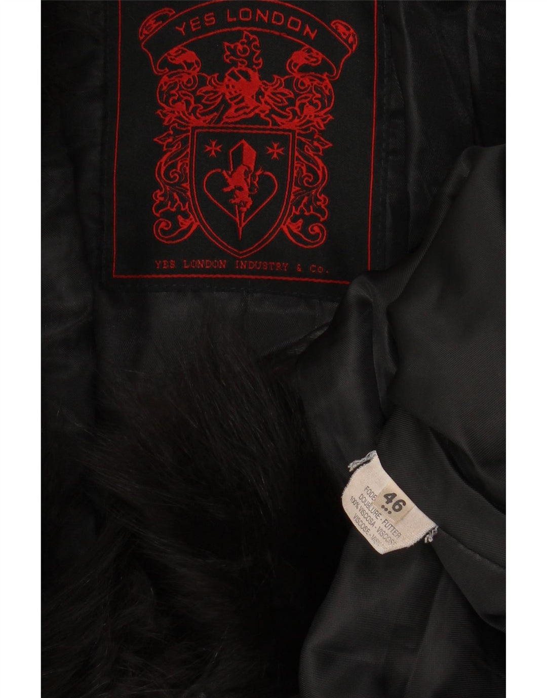 Damski płaszcz skórzany VINTAGE IT 46, duży, czarny, skórzany