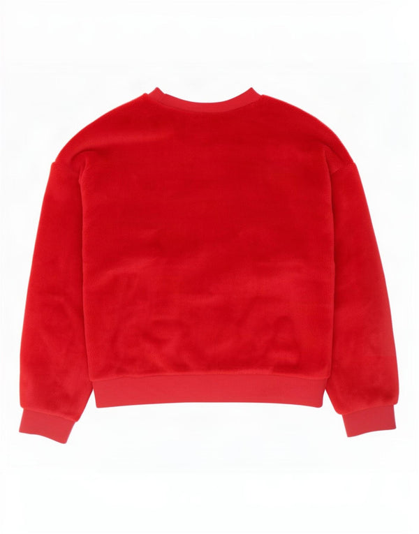Marks & Spencer Damski sweter oversize polarowy UK 6 XS, czerwony, bawełniany