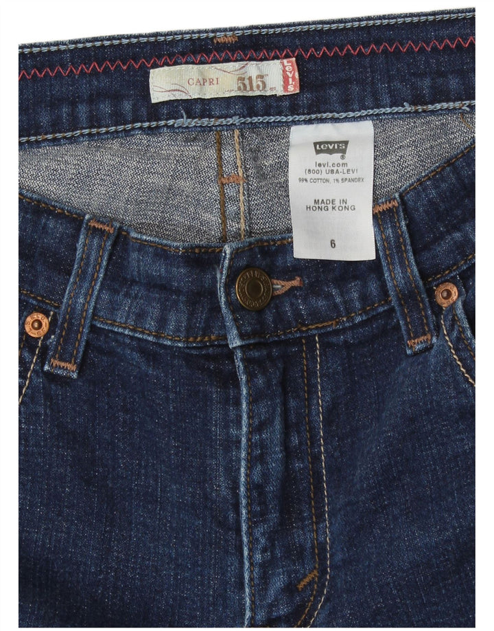 Damskie jeansy Levi's 515 Capri US 6 Medium W28 L19 Niebieska bawełna