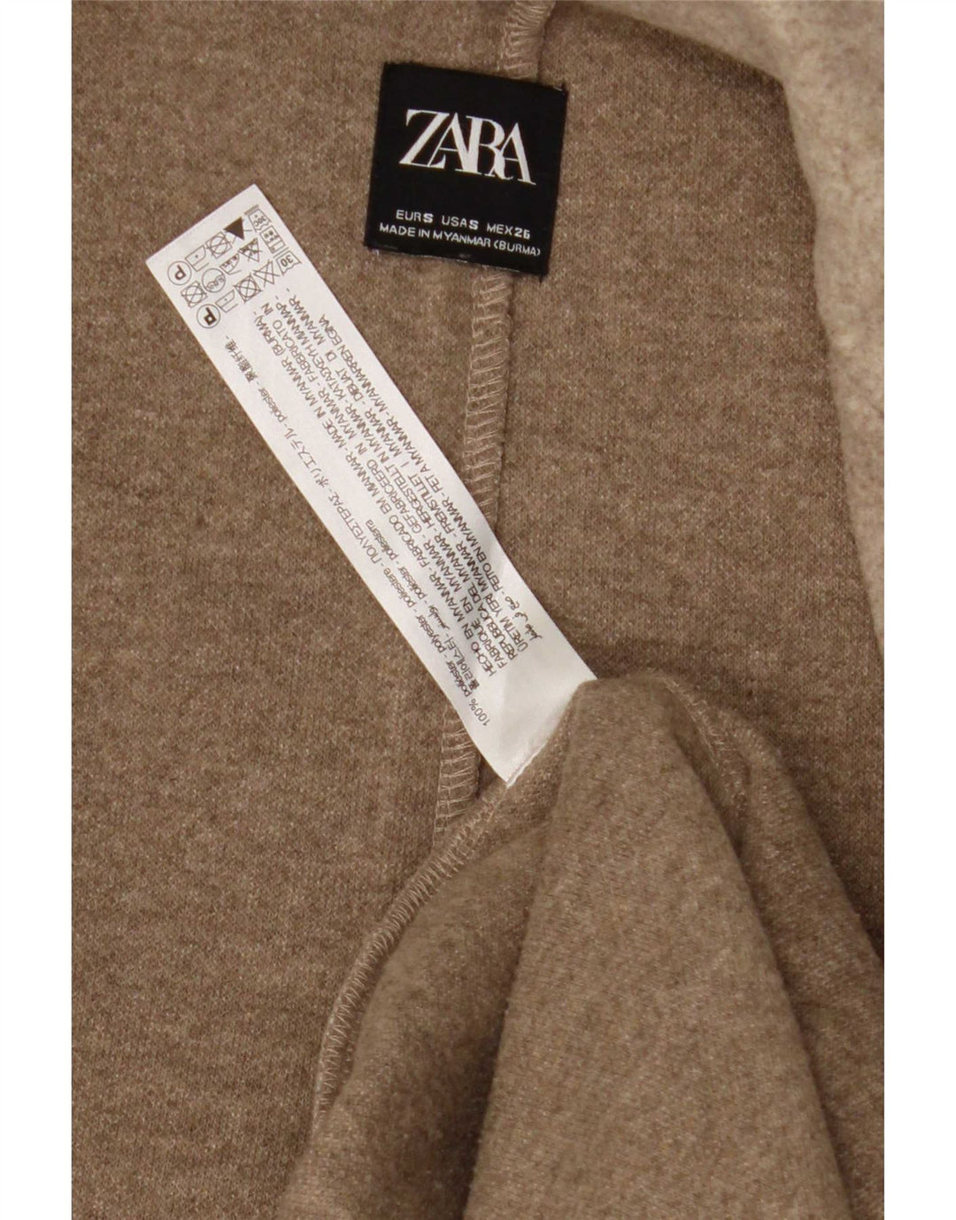 Płaszcz damski Zara Open UK 10 Small Beżowy Poliester