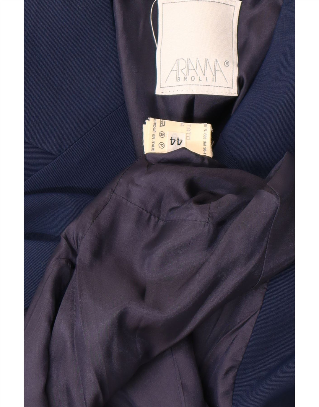 Vintage damska marynarka zapinana na 1 guzik IT 44 średni granatowy octan