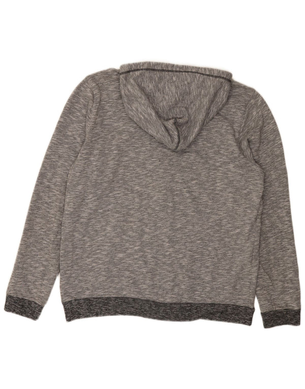 Adidas Męski sweter z kapturem i zamkiem XL, szary, nakrapiany, bawełniany