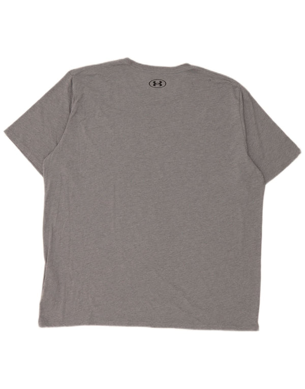 Męska koszulka o luźnym kroju Under Armour, 2XL, szara, bawełniana