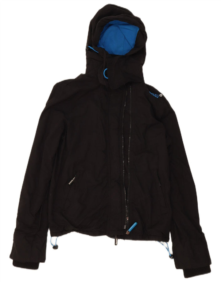 Damska wiatrówka z kapturem Superdry UK 10, mała czarna