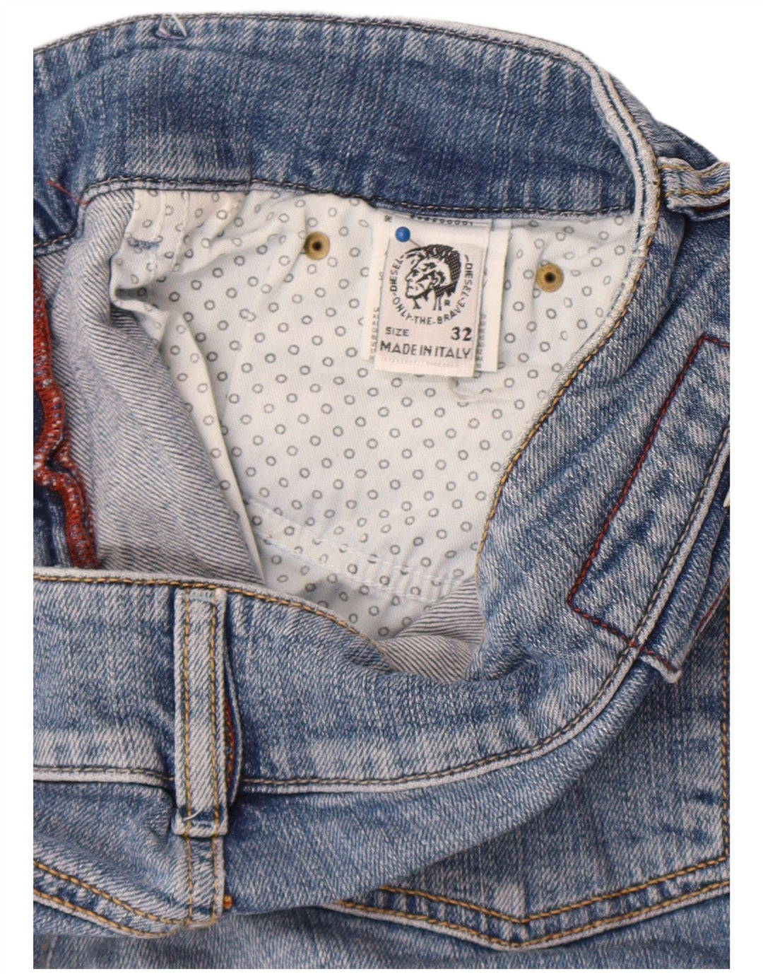 Damskie spodenki jeansowe Diesel W32, duże, niebieskie, bawełniane