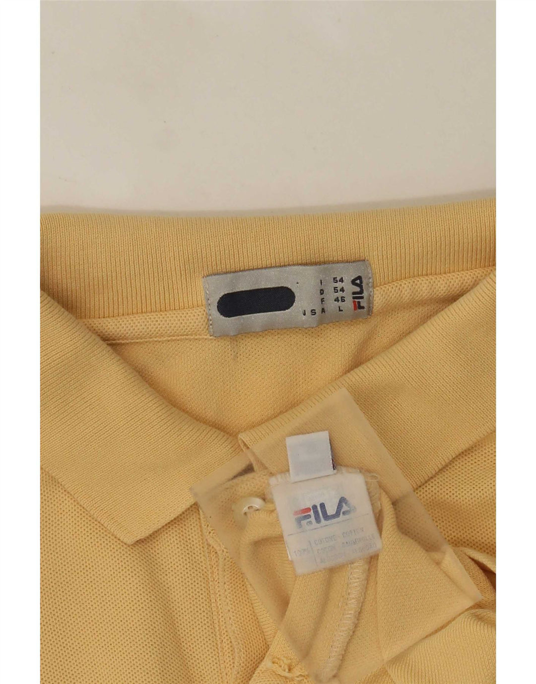 Męska koszulka polo Fila IT 54, duża, żółta, bawełniana