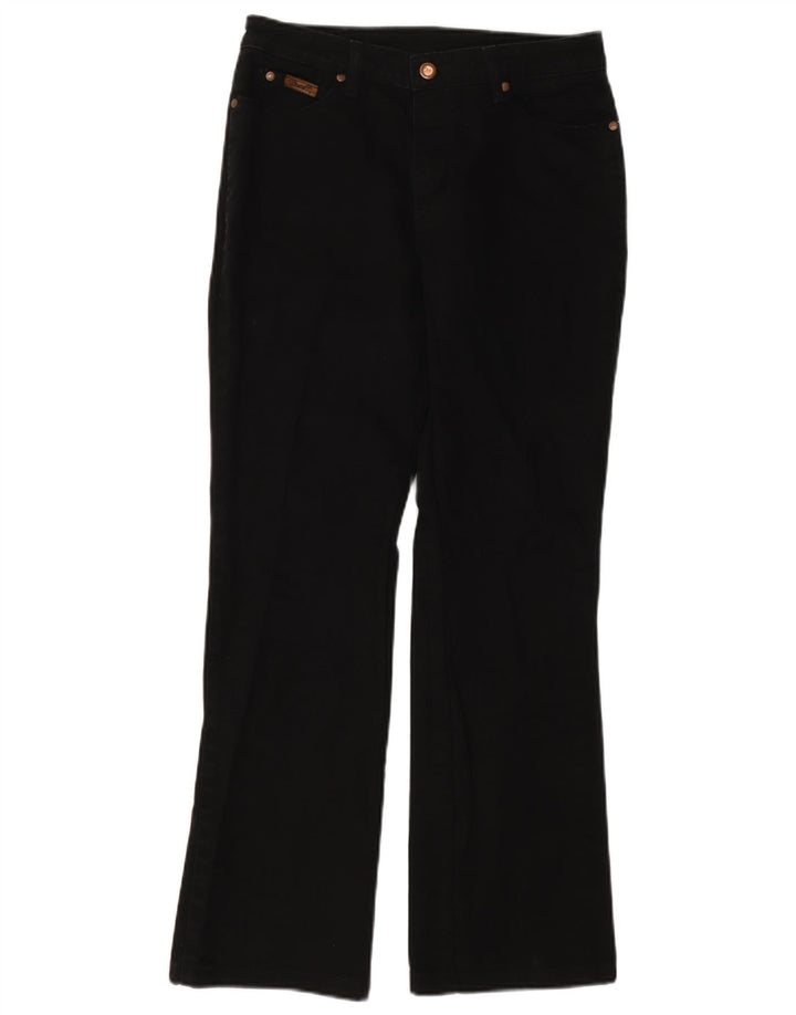 Damskie jeansy Bootcut Wrangler W30 L30, czarne, bawełniane