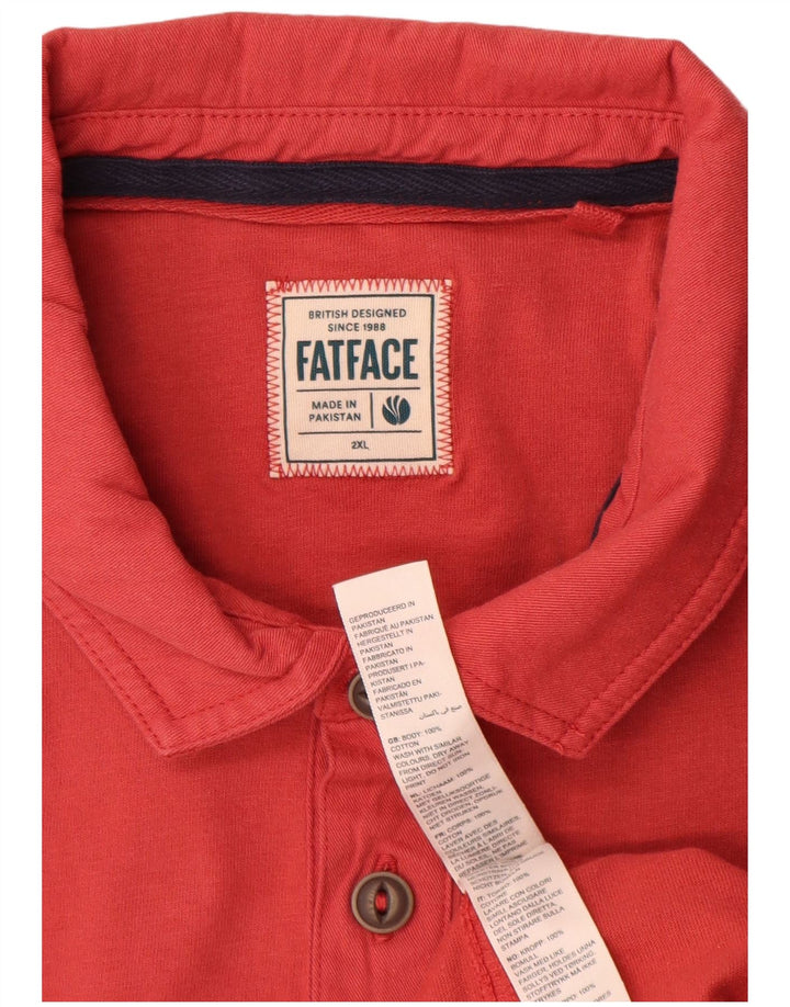 Męska koszulka polo Fat Face 2XL, czerwona, bawełniana