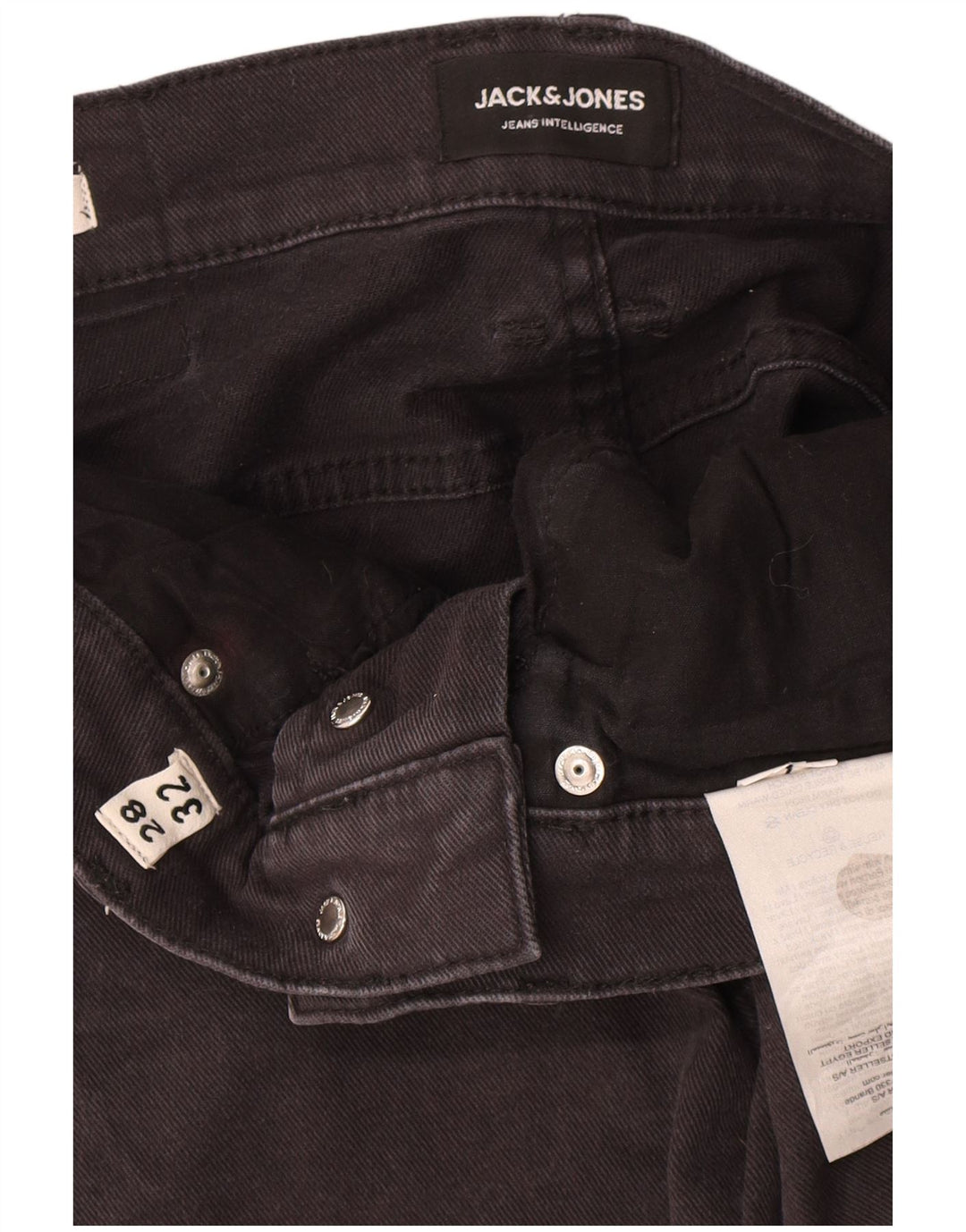 Męskie jeansy slim fit Jack & Jones W28 L27 Czarne bawełniane