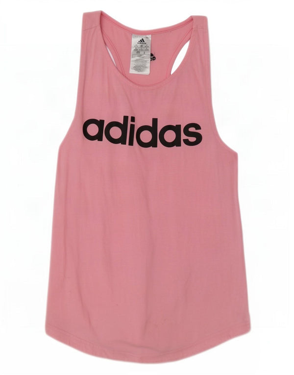 Damska kamizelka Adidas Graphic Top UK 4/6 XS Różowa bawełna