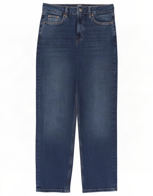 Marks & Spencer Damskie dżinsy Boyfriend Tapered UK 10 Small W30 L28 Niebieskie