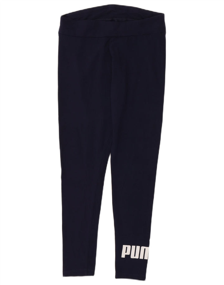 Damskie legginsy Puma Graphic UK 12 Średni granatowy, bawełniany