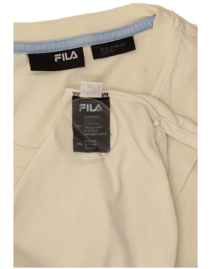 Męski T-shirt z grafiką Fila, duży, biały, bawełniany