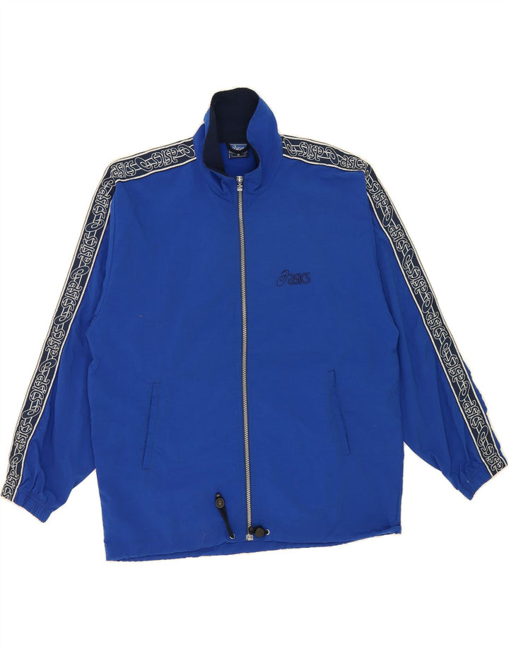 Męski pełny dres ASICS z grafiką, nylon w kolorze średniego błękitu