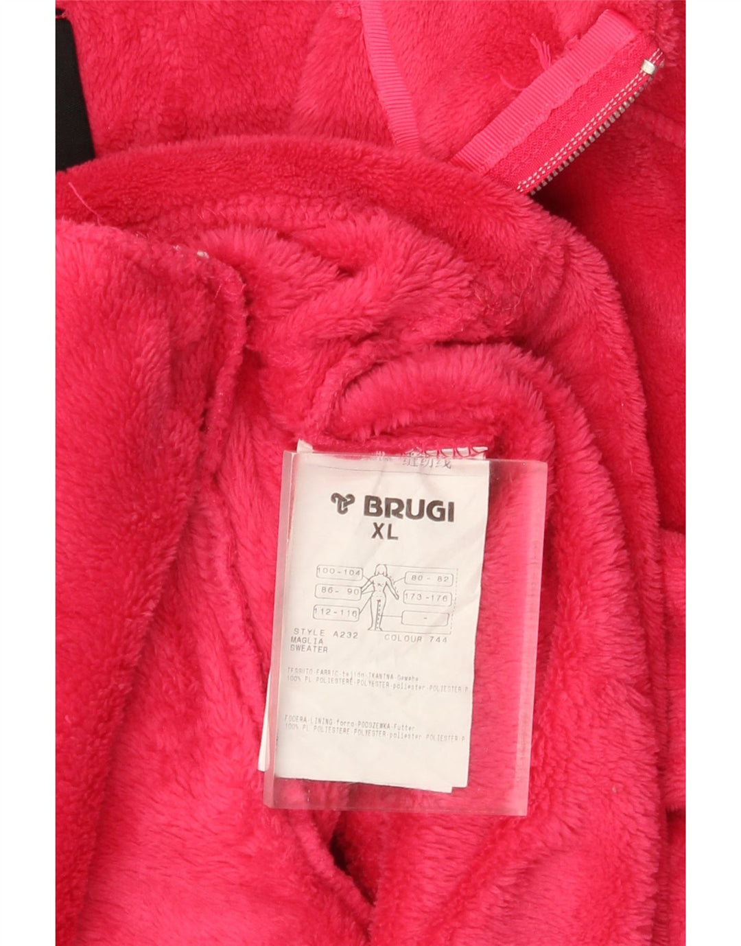 Damska kurtka polarowa Brugi UK 18 XL, różowy poliester