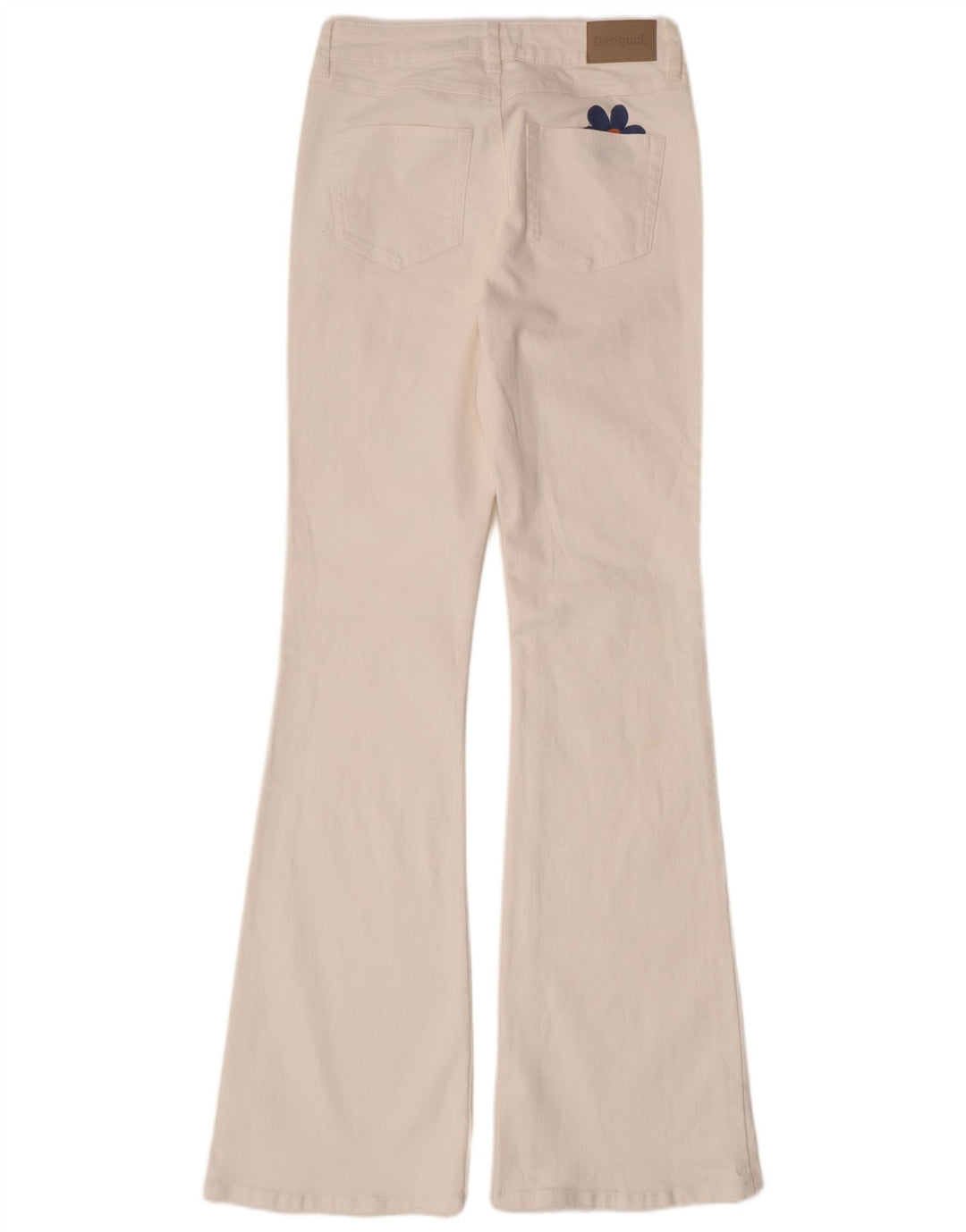 DESIGUAL Womens Flared Jeans EU 40 Medium W28 L34 White