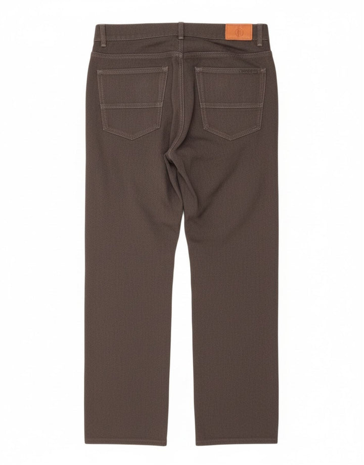 Damskie proste spodnie Trussardi W33 L29 Szary poliester