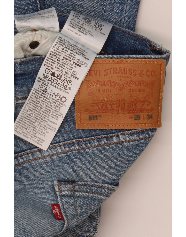 Męskie jeansy Levi's 511 Slim W29 L34 Niebieska bawełna