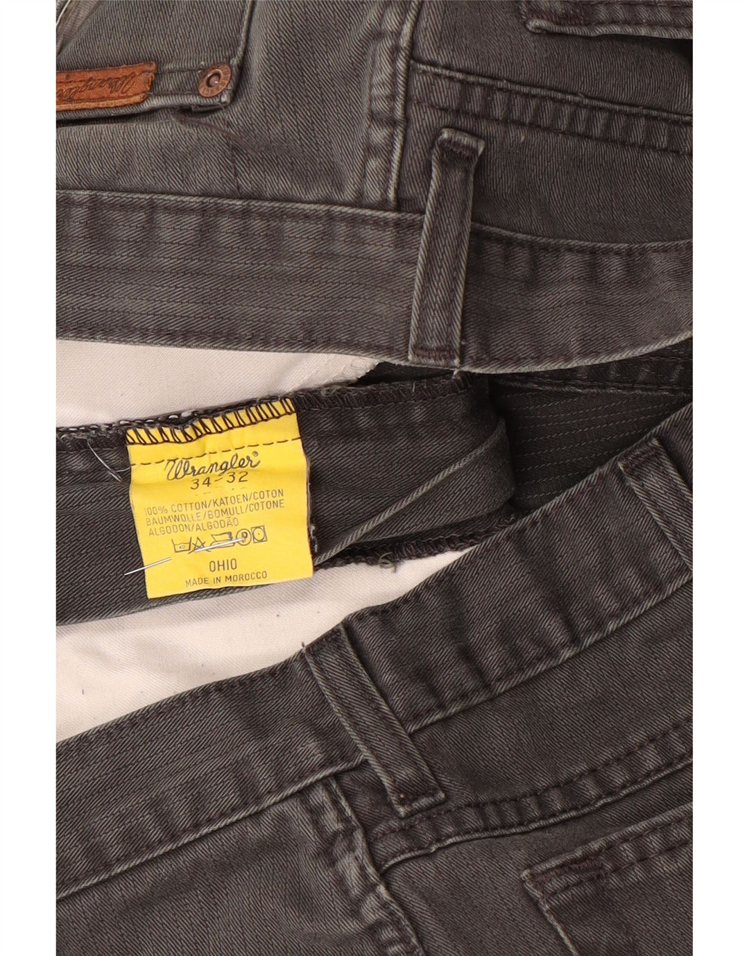 Męskie jeansy Wrangler Ohio Straight W34 L32 Szara bawełna