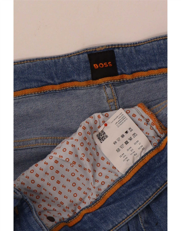 Męskie proste dżinsy Hugo Boss W44 L32 Niebieskie bawełniane