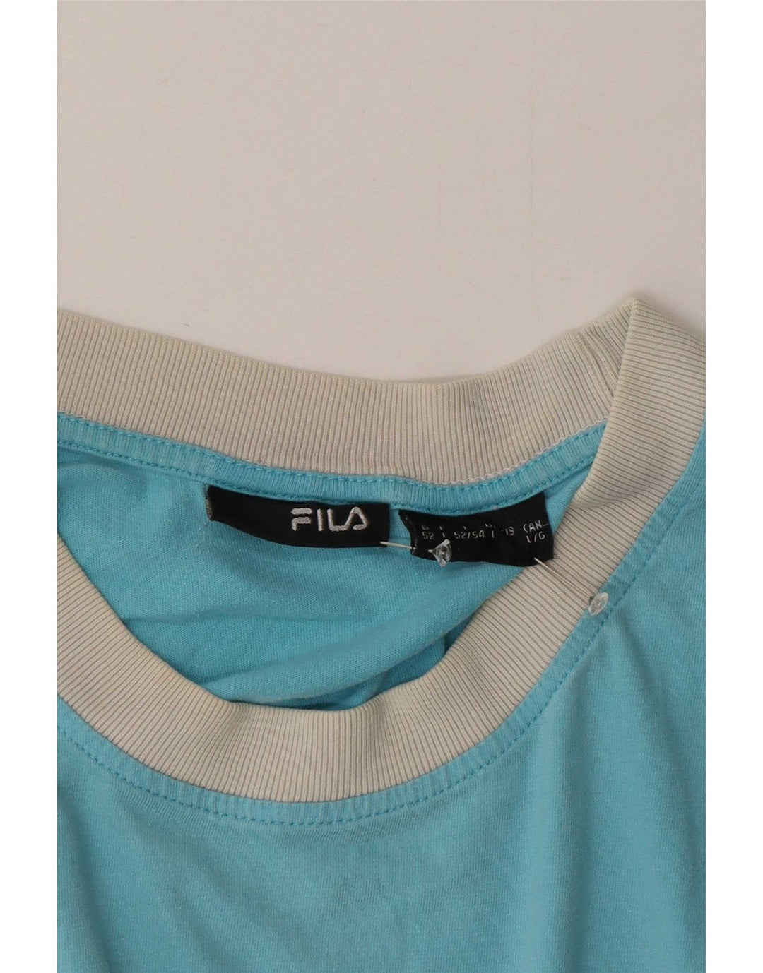 T-shirt męski Fila Top, duży, niebieski, z blokami kolorów