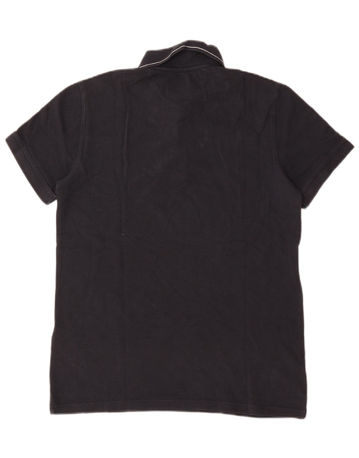 Męska koszulka polo Massimo Dutti, średnia, granatowa, bawełniana