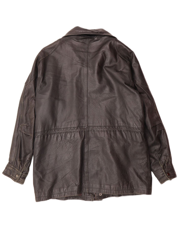 Męska kurtka skórzana VINTAGE UK 40 duża czarna skóra