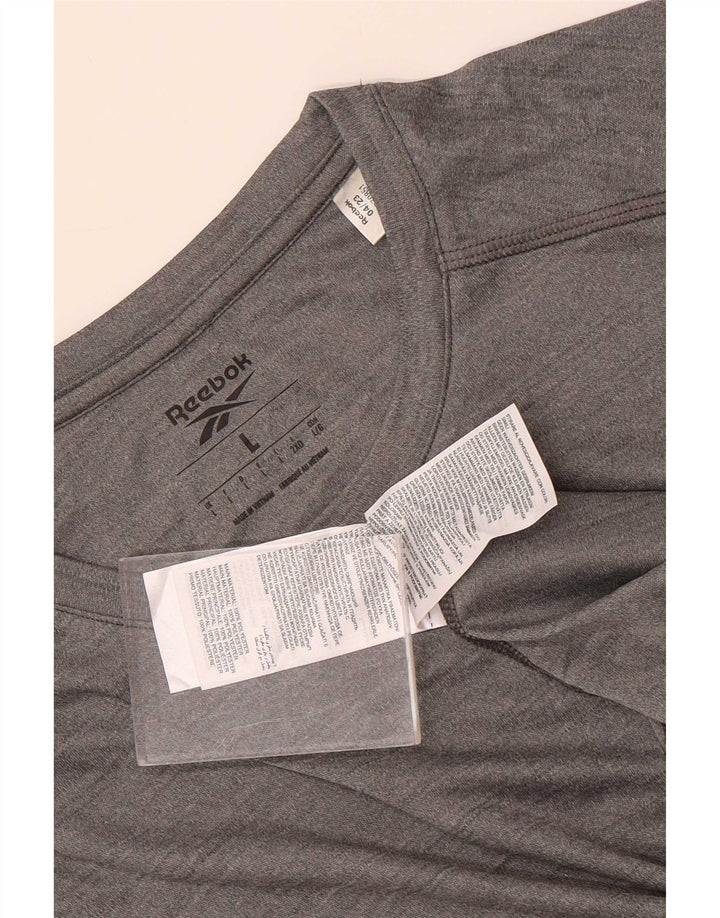 T-shirt męski Reebok, duży, szary, poliester