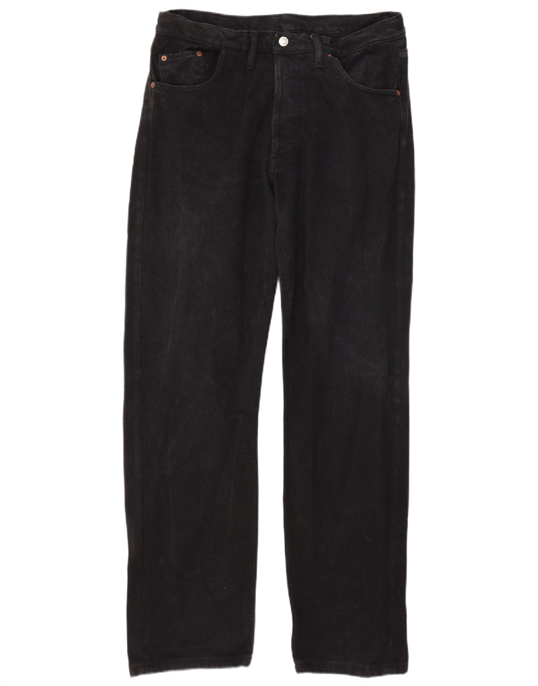 Męskie dżinsy Levi's 501 Straight W38 L32 Czarna bawełna