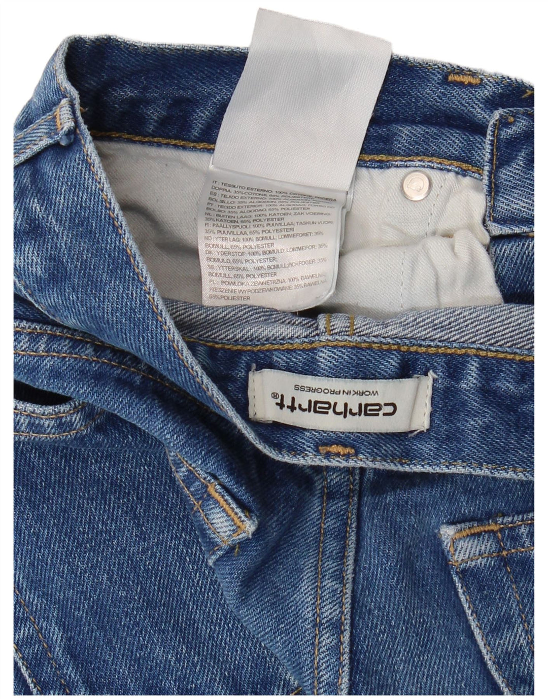 Damskie jeansy Carhartt W26 L25 Niebieskie bawełniane