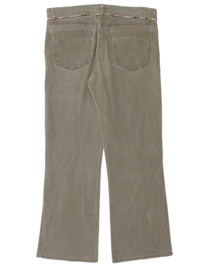 Damskie proste dżinsy BURBERRY UK 10 małe W32 L29, bawełna khaki