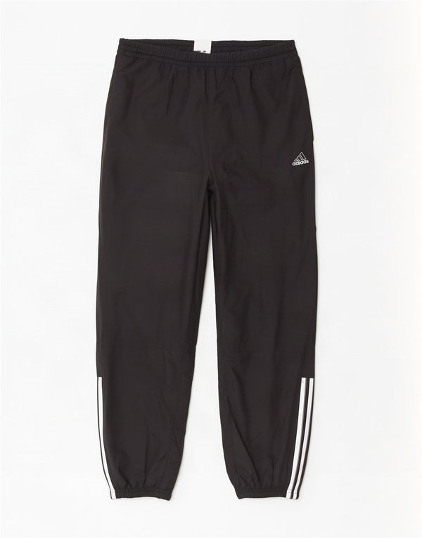 Adidas Mens Tracksuit Trousers UK 42/44 Large Black Polyester Sports